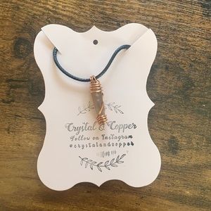 Smokey Quartz & Copper Spiral Necklace